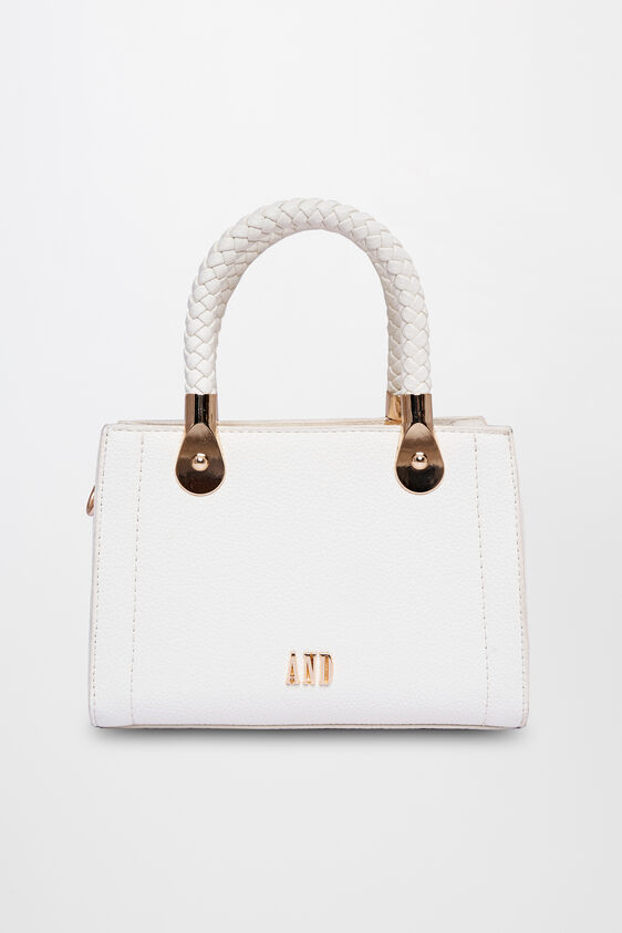 Off White Regular Textured Sling Bag, , image 1